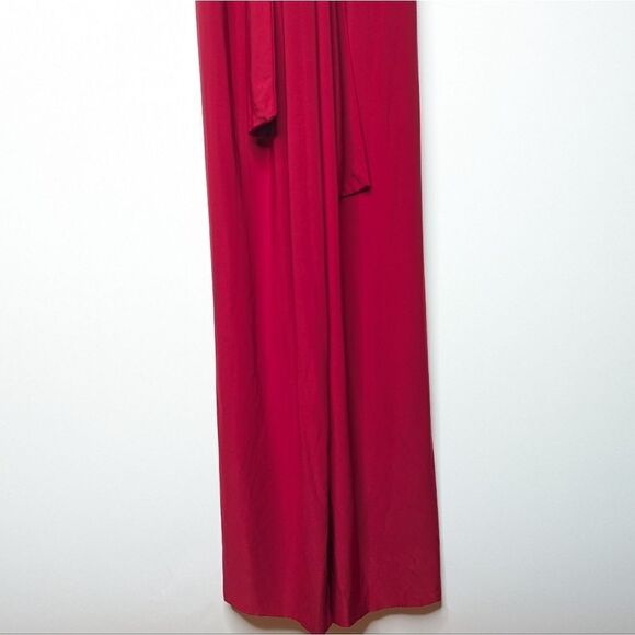 MISA Los Angeles Domino Maxi Dress Red Draped - Picture 5 of 10